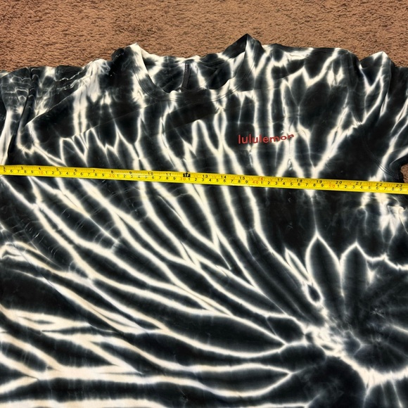 Lululemon LA All Yours T-Shirt Dress Softreme Black White Tie Dye Oversized 8 - Picture 5 of 6
